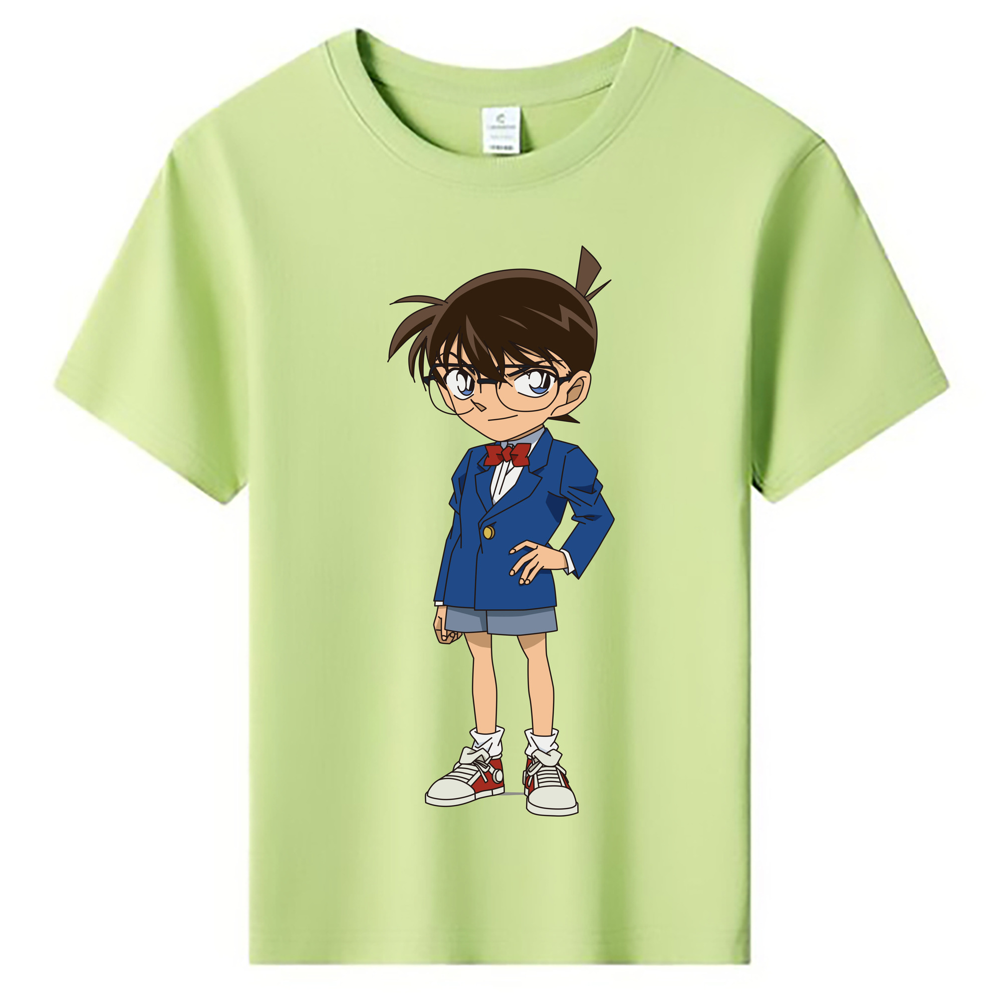 （画像用） 名探偵コナン 江戸川 コナン Detective Conan Conan Edogawa 綿100％キッズTシャツ（フロントプリント）